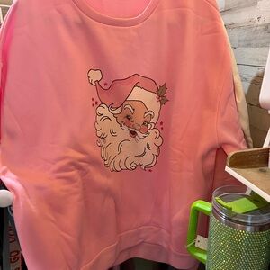 Pink “Vintage SANTA” Sweatshirt in XL This one IS A CLASSIC NEVER OUTTA STYLE!